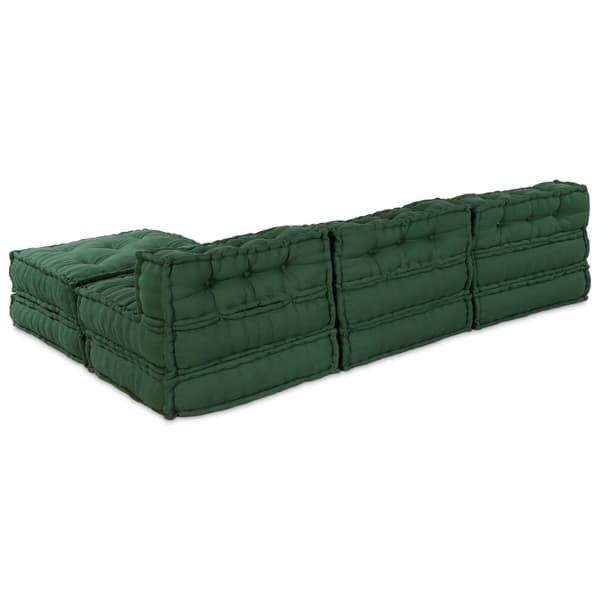 Modulsofa enhet 4 pcs Grön Tyg