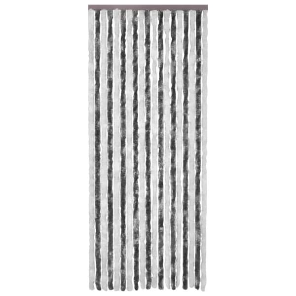 Insektsdraperi grå och vit 118x220 cm chenille