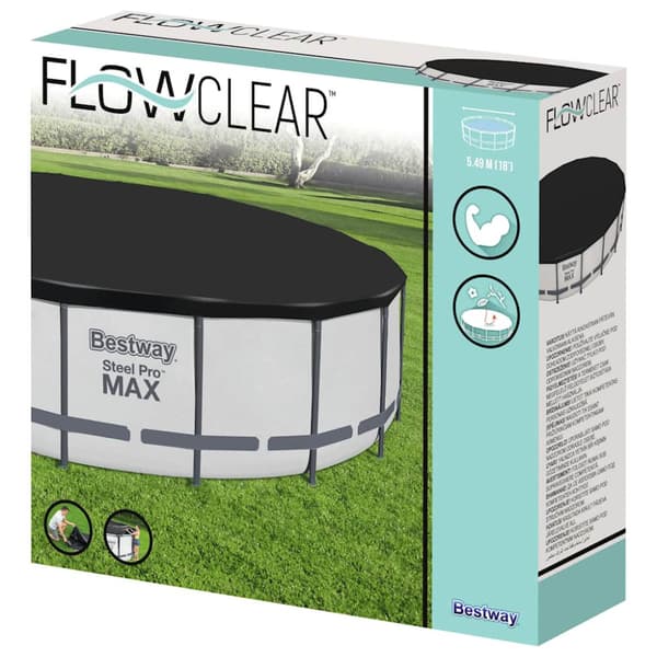 Bestway Poolöverdrag Flowclear Fast Set 555 cm