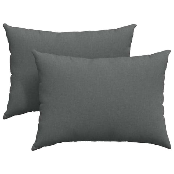 Sofakuddar 2 pcs Mörkgrå 70 x 50 cm tyg