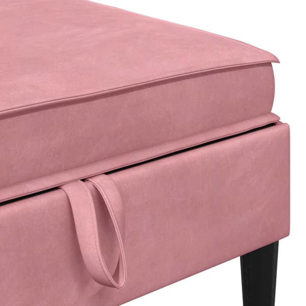 Soffpuff med förvaring Rosa Sammet