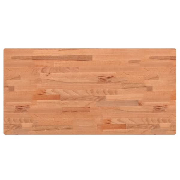 Bordsskiva 80x40x1,5 cm rektangulär massivt bokträ