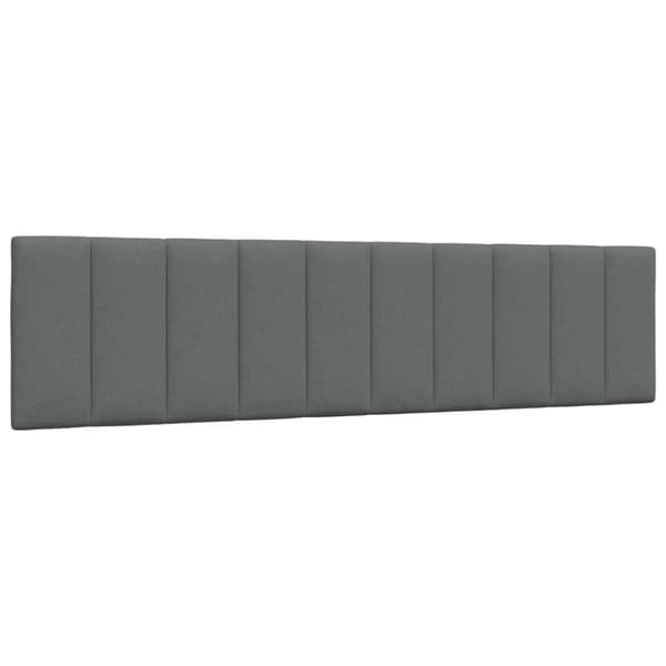 Bed Frame without Mattress "Hanko" Dark Grey 200x200cm Fabric