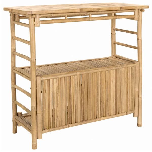 Utebarbord och stolar 3 st Naturlig Bambu