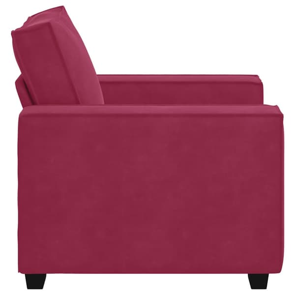 Soffstol vinröd 100x78x84 cm sammet