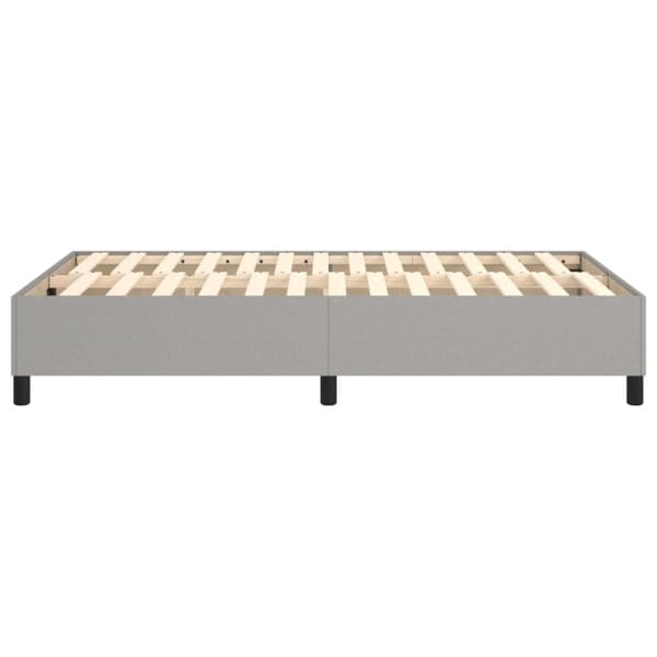 Boxspring-sängram ljusgrå 120x200 cm tyg