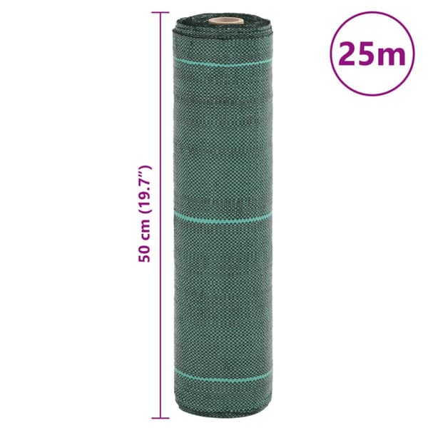 Ogräsmatta grön 0,5x25 m PP