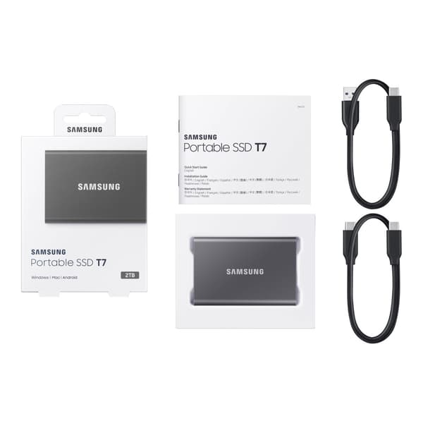Samsung T7 MU-PC2T0T - SSD - 2 TB - USB 3.2 Gen 2