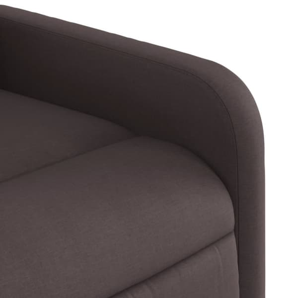 Massagefåtölj mörkbrun tyg
