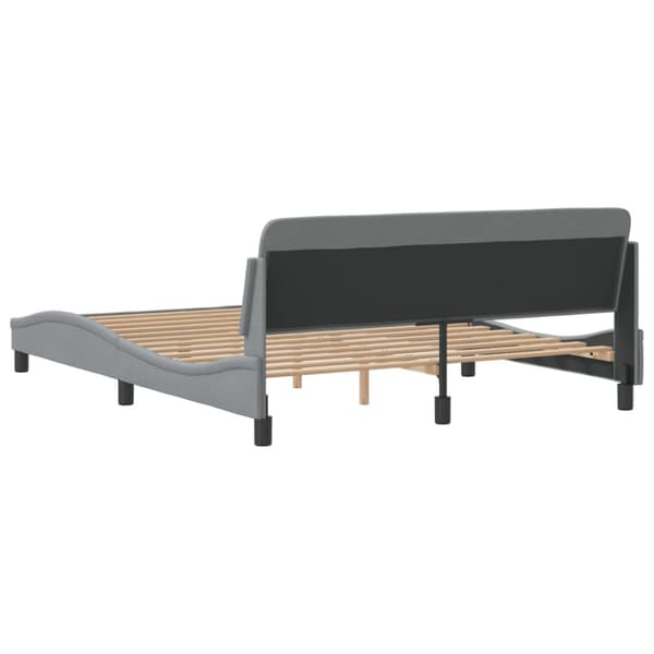 Bed Frame "Dover" Light Grey 160x200 cm Fabric