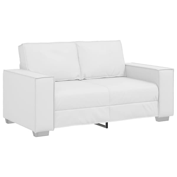 Tvåsitssoffa Vit 160 cm Konstläder