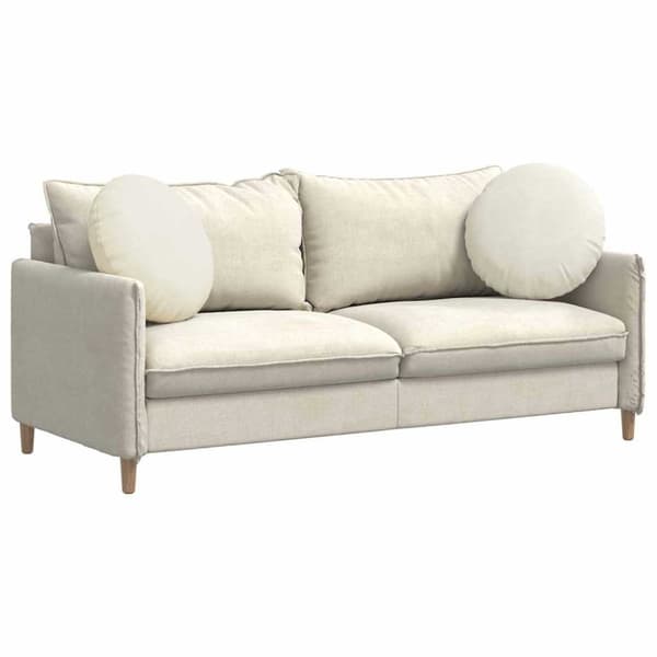 Sittkuddar 2 pcs Kräm Ø50 x 19 cm Sammet