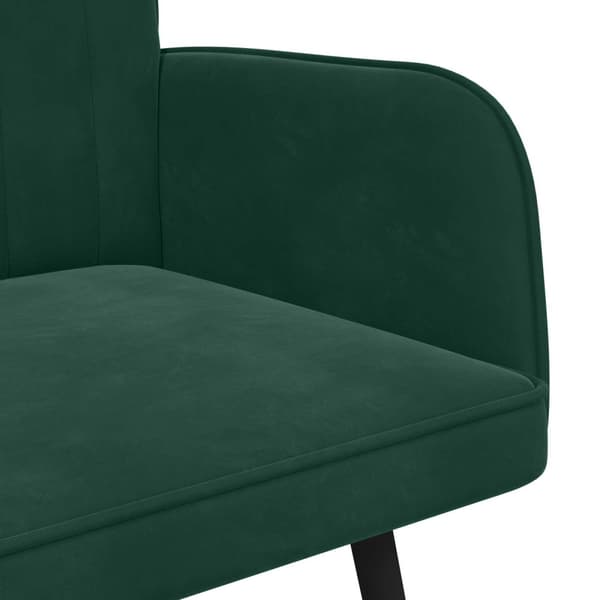 Tvåsitssoffa Mörkgrön 115 x 61 x 87 cm Sammet