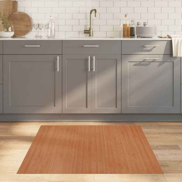 Matta rektangulär naturlig 100x100 cm bambu
