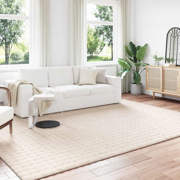 Områdesmattor Rektangulär SIROLO Beige 340 x 240 cm Polyester