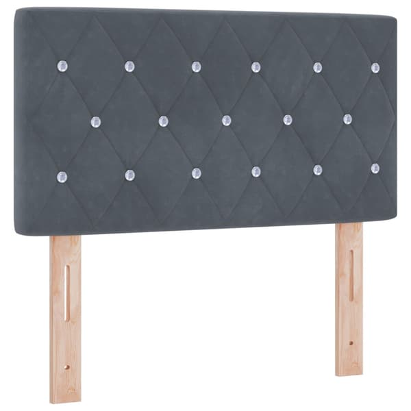 Huvudgavel Mörkgrå 80 cm Sammet