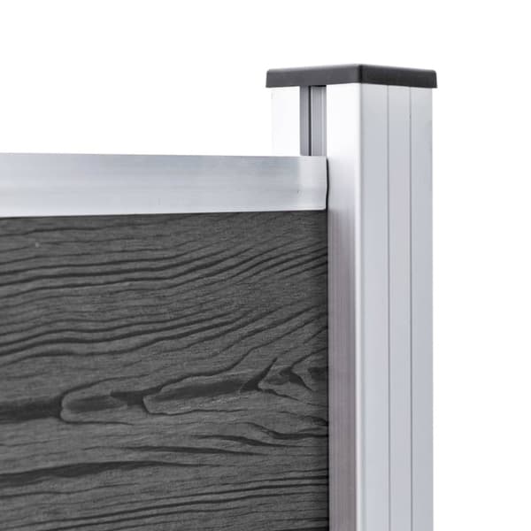 Staketpaneler WPC 353x105 cm svart