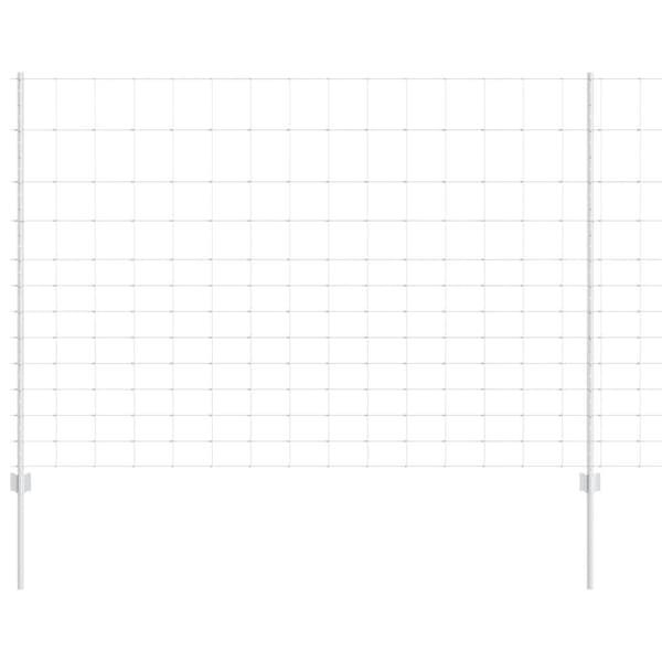 Stängsel med stolpe Silver 1,5 x 25 m Stål