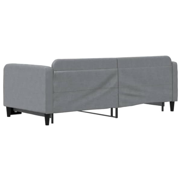 Dagbädd utdragbar ljusgrå 90x200 cm tyg