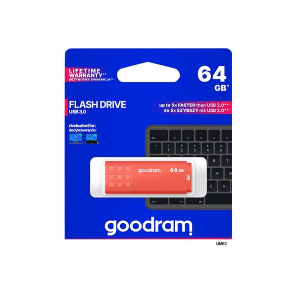 GOODRAM UME3 - USB flash-enhet - 64 GB