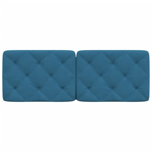 Headboard Cushion Blue 140 cm Velvet
