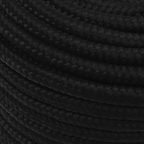 Rep svart 12 mm 25 m polyester