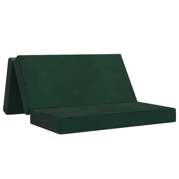 Fällbar Soffbed 140 x 67 x 45 cm Mörkgrön