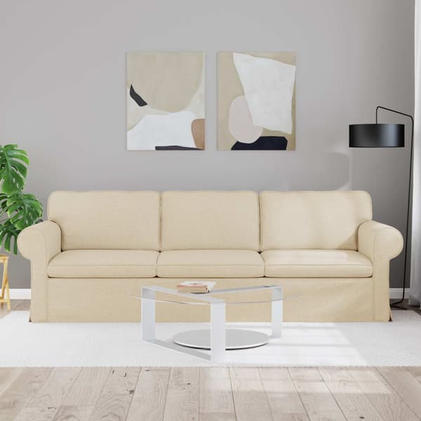 Soffa Kräm 245 x 82 x 80 cm tyg