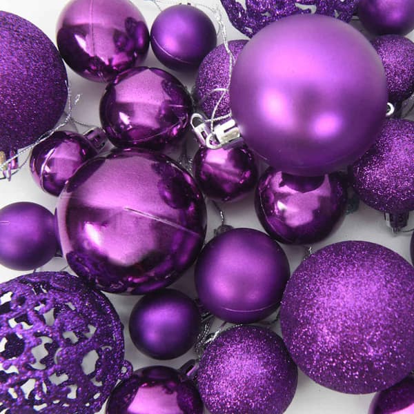 Julprydnad Set med 150 LED-lampor 61 pcs Lila Plast