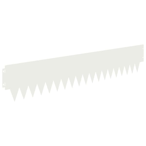 Kant för gräsmatta 30 pcs 103 x 20 cm metall Vit