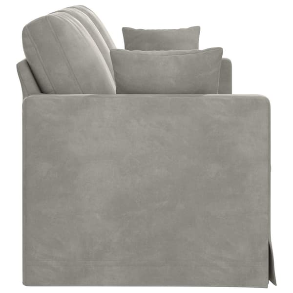 Soffa Ljusgrå 198 x 78 x 80 cm Sammet