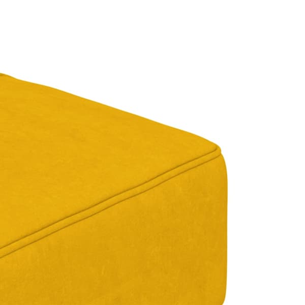 Bäddsoffa 2-sits med två kuddar gul sammet