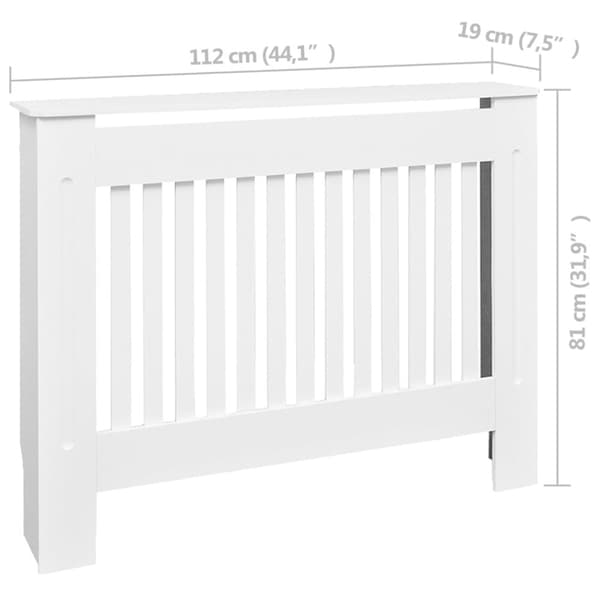 Elementskydd MDF 112 cm vit