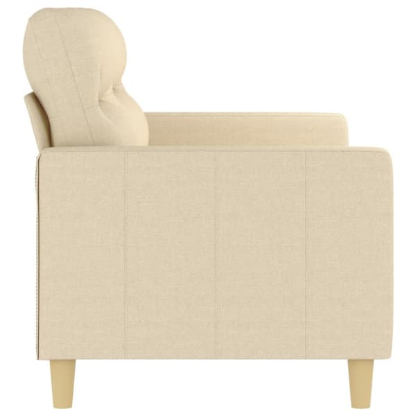 2-sitssoffa gräddvit 140 cm tyg