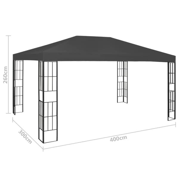 Paviljong 3x4 m antracit