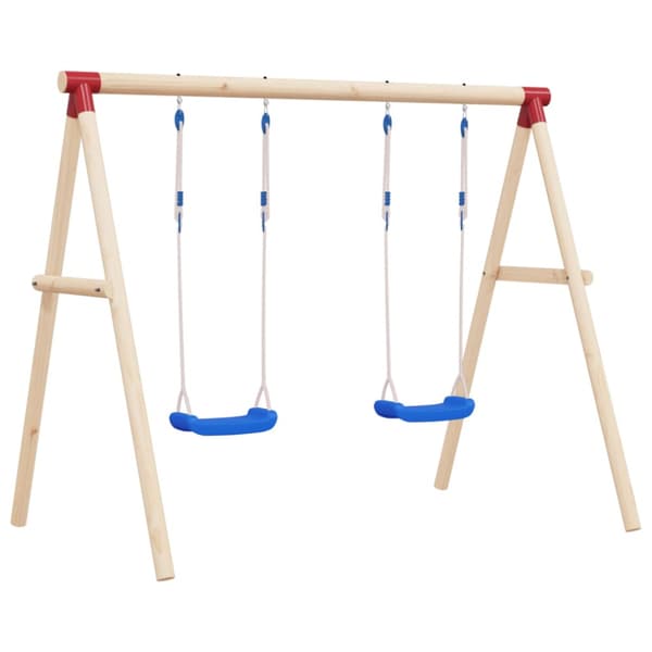 Gungsitsar med rep 2 st blå 37x15 cm polyeten