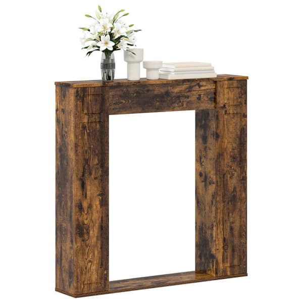 Eldstadsram Rökt ek 100 x 20 x 100 cm Konstruerat trä