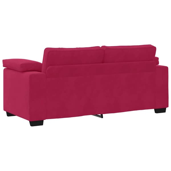 Tvåsitssoffa vinröd 180x77x82 cm sammet