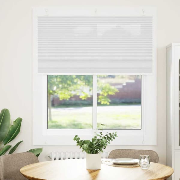 Plisserad persienn vit 120x100 cm tyg bredd 119,4cm polyester