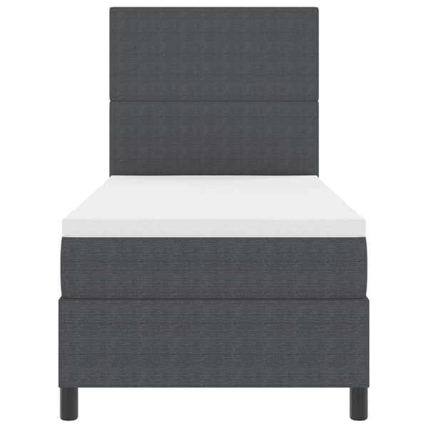 Bäddfjäder Mörkgrå och vit 80 x 200 cm Kordread tyg