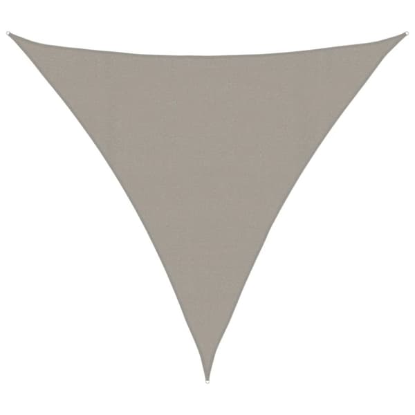 Solsegel 160 g/m² triangulär ljusgrå 4,5x4,5x4,5 m HDPE