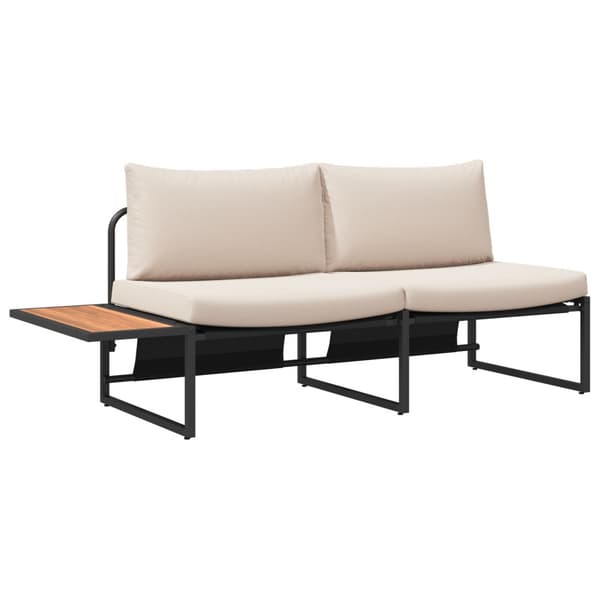 Trädgårdsmöbelset 3 pcs Taupe Stål