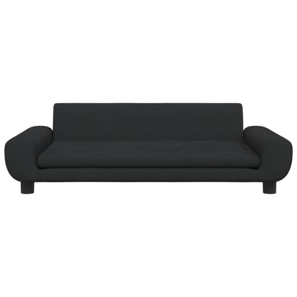 Barnsoffa svart 100x54x33 cm sammet