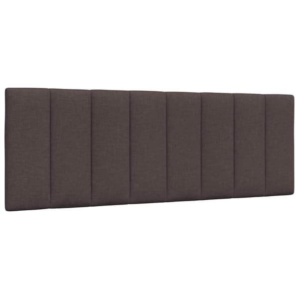 Bed Frame without Mattress "Hanko" Dark Brown 140x190 cm Fabric