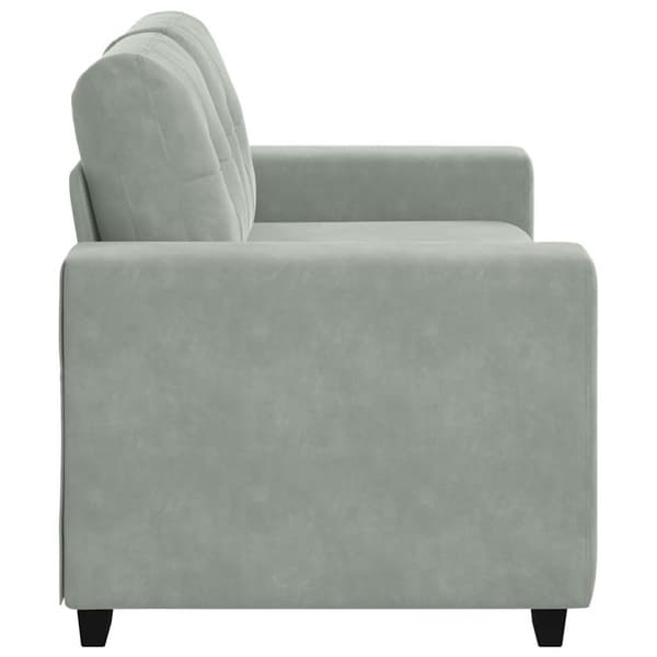 Loveseat soffa ljusgrå 160x77x82 cm sammet