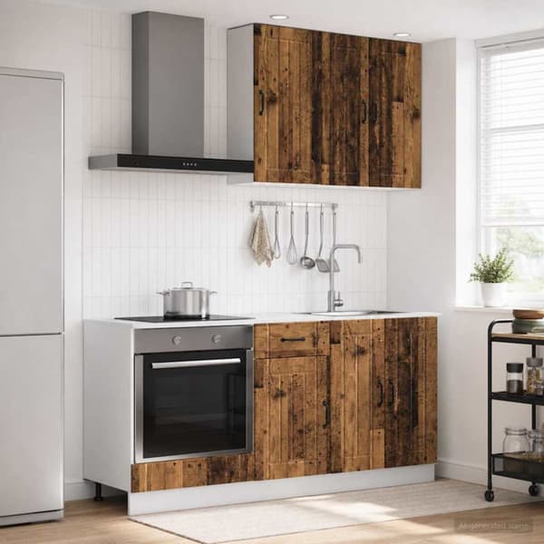 Köksenhet LUCCA 5 pcs Gammalt trä Konstruerat trä