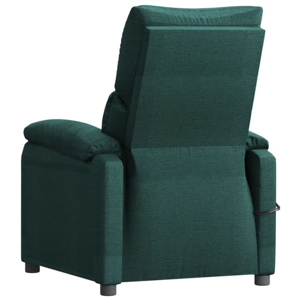 Massagefåtölj mörkgrön tyg