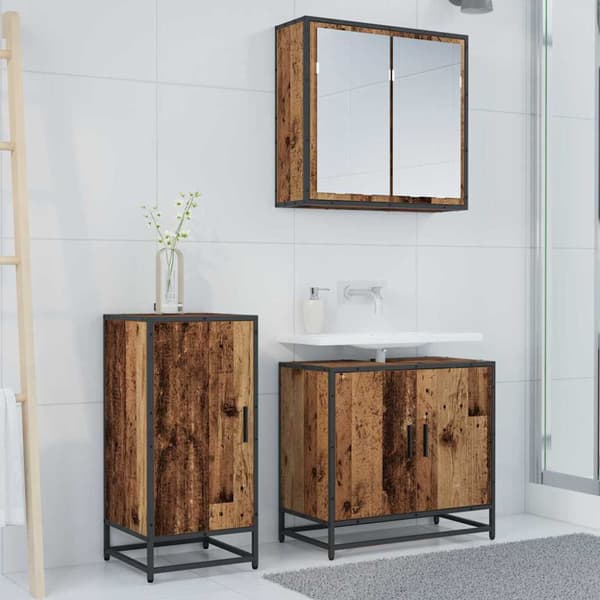Sideboard Gammalt trä 35,5 x 35 x 76 cm