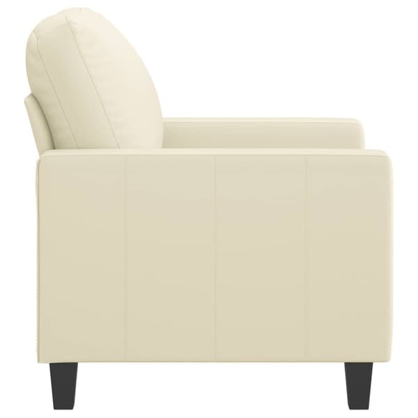 Fåtölj Gräddvit 60 cm konstläder