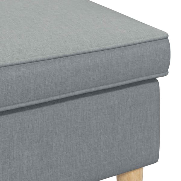 Fotpall Ljusgrå 55 x 35 x 41 cm Polyester